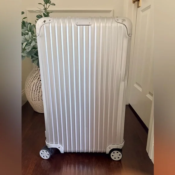 Rimowa Original Trunk Silver Checked Luggage - Picture 1 of 12